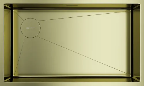 Детальное фото товара: Omoikiri Taki 74-U/IF-L-LG SIDE, мойка, нержавеющая сталь/светлое золото