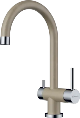 Фото товара: Omoikiri Yamada-CH, смеситель, хром/гранит, шампань