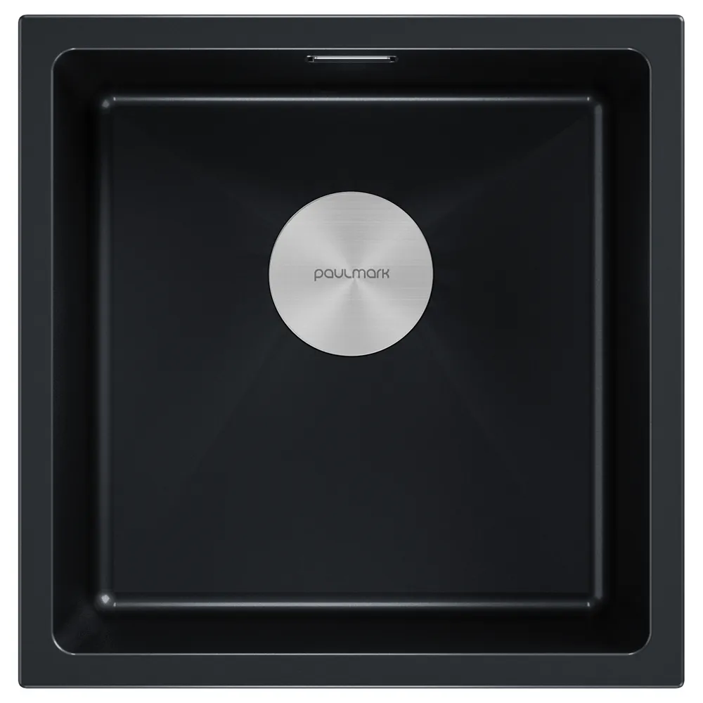 Фото товара: Paulmark LUMI 45UNI, мойка, гранит, черный металлик