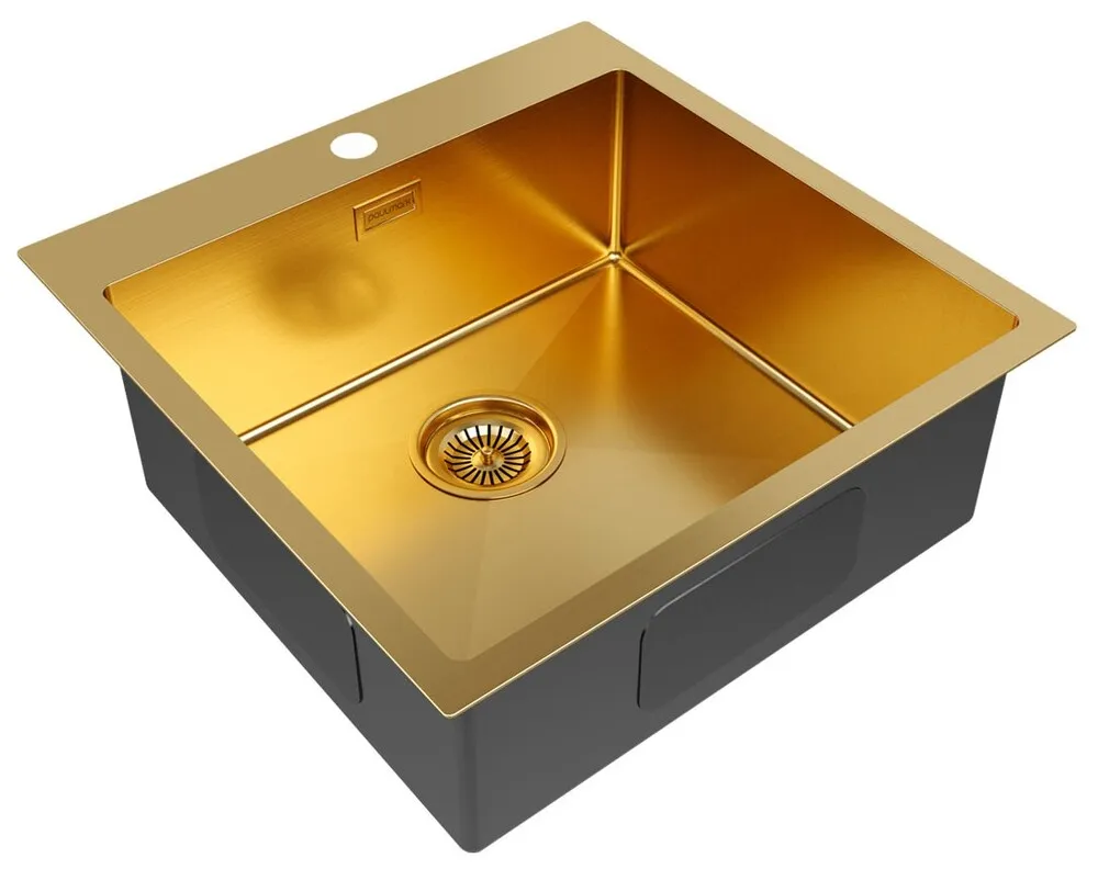 Детальное фото товара: Paulmark KRONER 51, мойка, нержавеющая сталь, брашированное золото