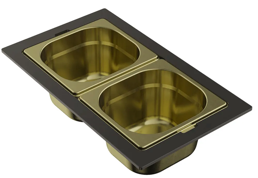 Детальное фото товара: Omoikiri DC-04-2-LG, контейнер, нержавеющая сталь/светлое золото