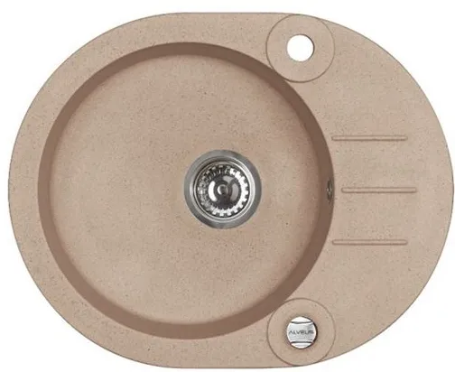 Фото товара: ALVEUS ROLL 40 GRANITAL BEIGE-G55, мойка, гранит, бежевый (в комплекте с сифоном 1105246)