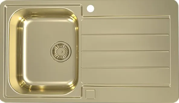 Фото товара: ALVEUS LINE MONARCH 20 GOLD, мойка, нерж.сталь (в компл. с выпуском без сифона)