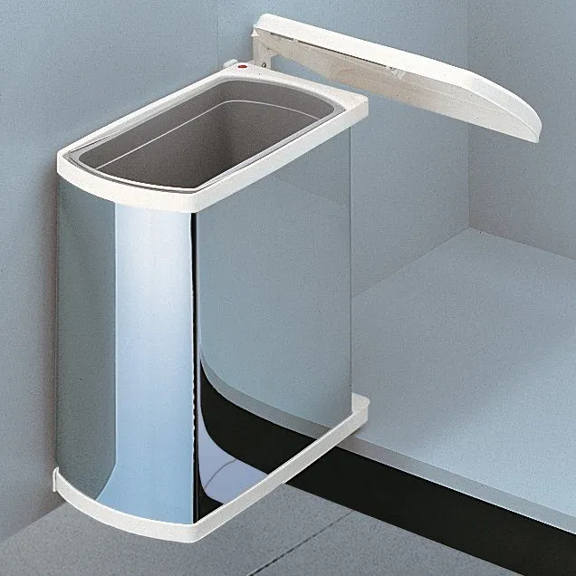 Детальное фото товара: Hailo Oko-Flex мусорное ведро 18 л плоское в распашной шкаф от 450 мм