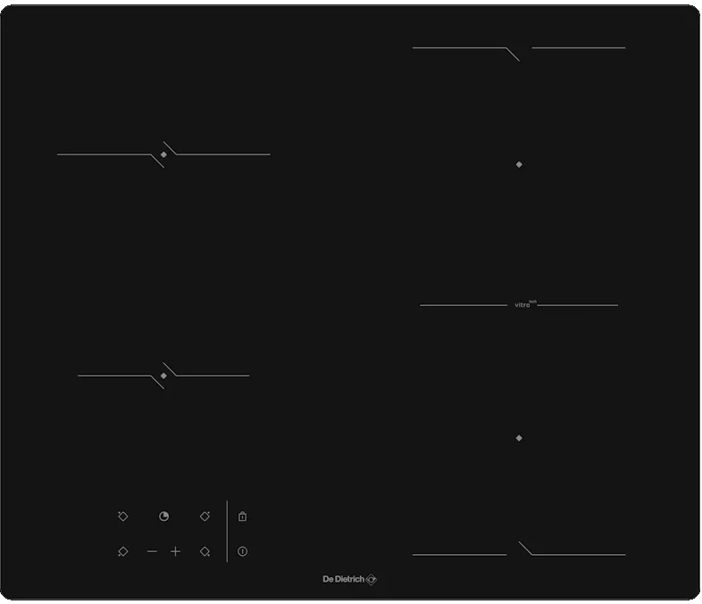 Детальное фото товара: De Dietrich DPV4605HB стеклокерамическая поверхность