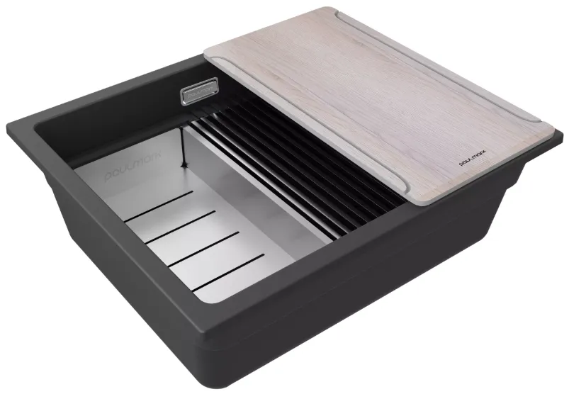 Детальное фото товара: Paulmark LUMI-MULTI SINK 55, мойка, гранит, антрацит
