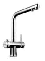 Детальное фото товара: Omoikiri Hotaru-CH-WH, смеситель, хром/белые вставки на ручках