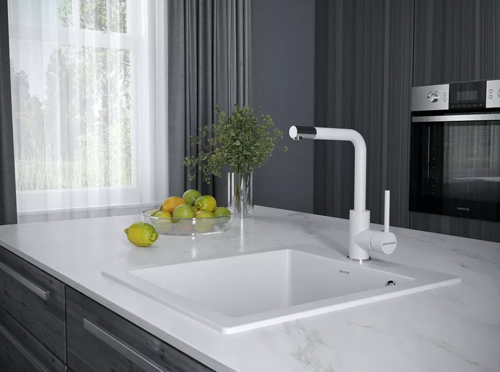 Детальное фото товара: Paulmark HONNER, смеситель, белый матовый