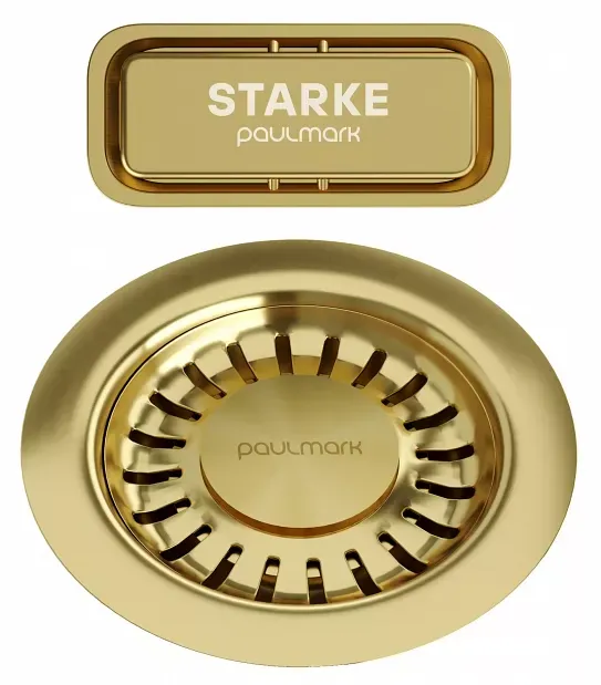 Фото товара: Paulmark слив с овальным переливом, светлое золото