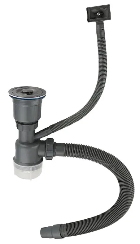 Фото товара: GranFest cифон одинарный GF-01 PVD графит