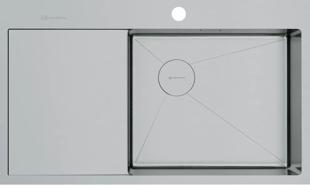 Детальное фото товара: Omoikiri Akisame 86-IN-R Side , мойка, нержавеющая сталь, чаша справа