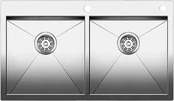 Детальное фото товара: Blanco Zerox 400/400-IF/A, мойка, нержавеющая сталь