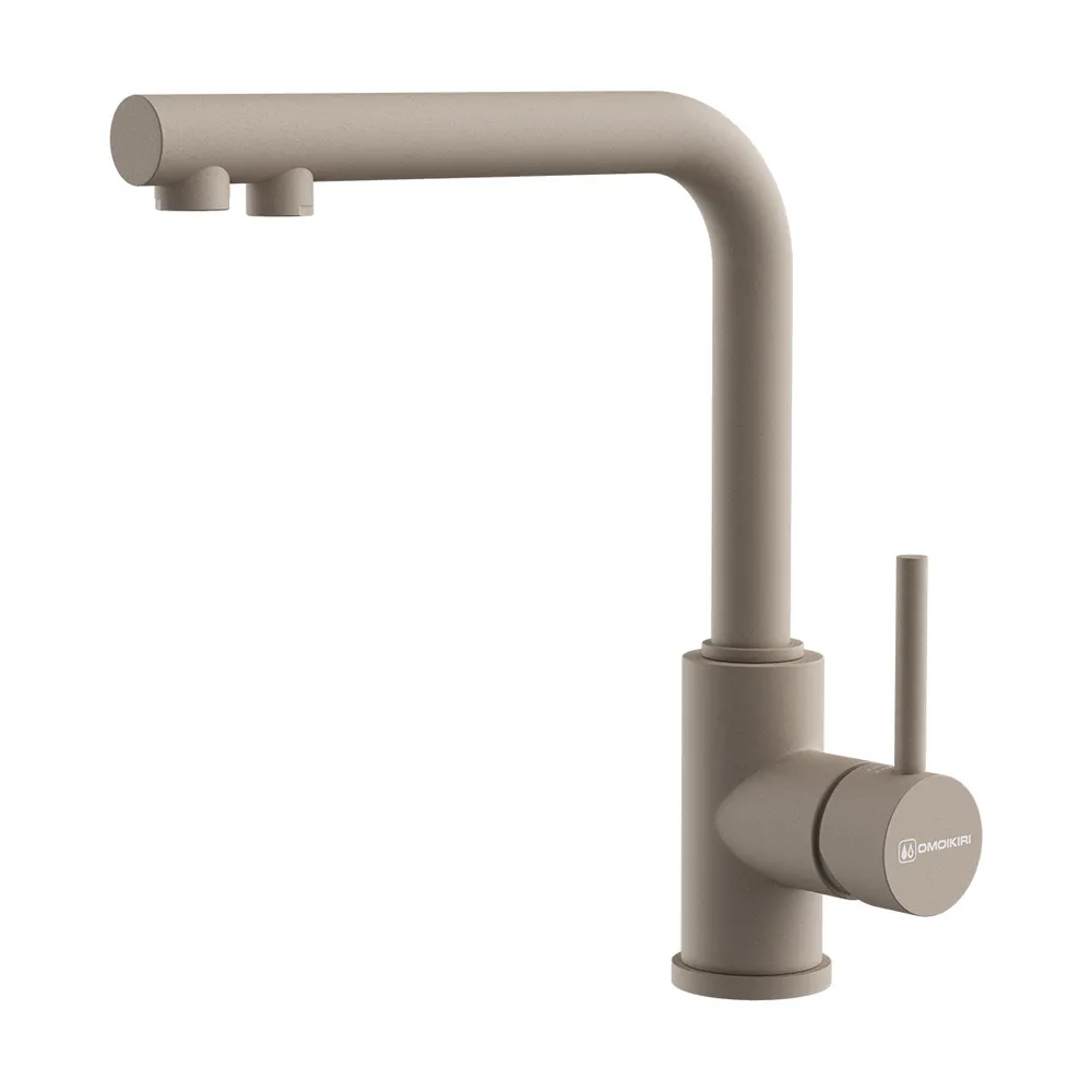 Фото товара: Omoikiri Nakagawa 2 Plus-SA, смеситель, гранит, бежевый