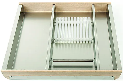 Детальное фото товара: Tecnoinox лоток для столовых приборов Cassetto Portacotelli 60 B50 нерж.сталь+бук