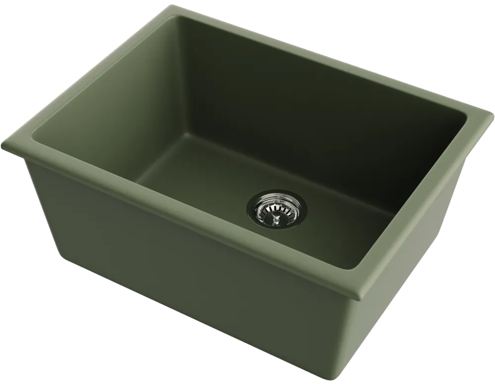 Детальное фото товара: Omoikiri Okinoshima 61-U/I-OL мойка, керамика, olive