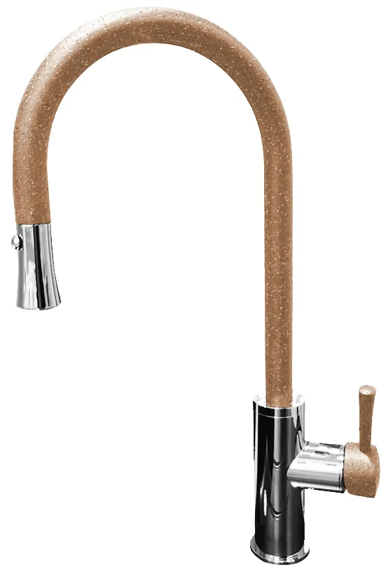 Фото товара: GranFest 7652, смеситель, мрамор, терракот