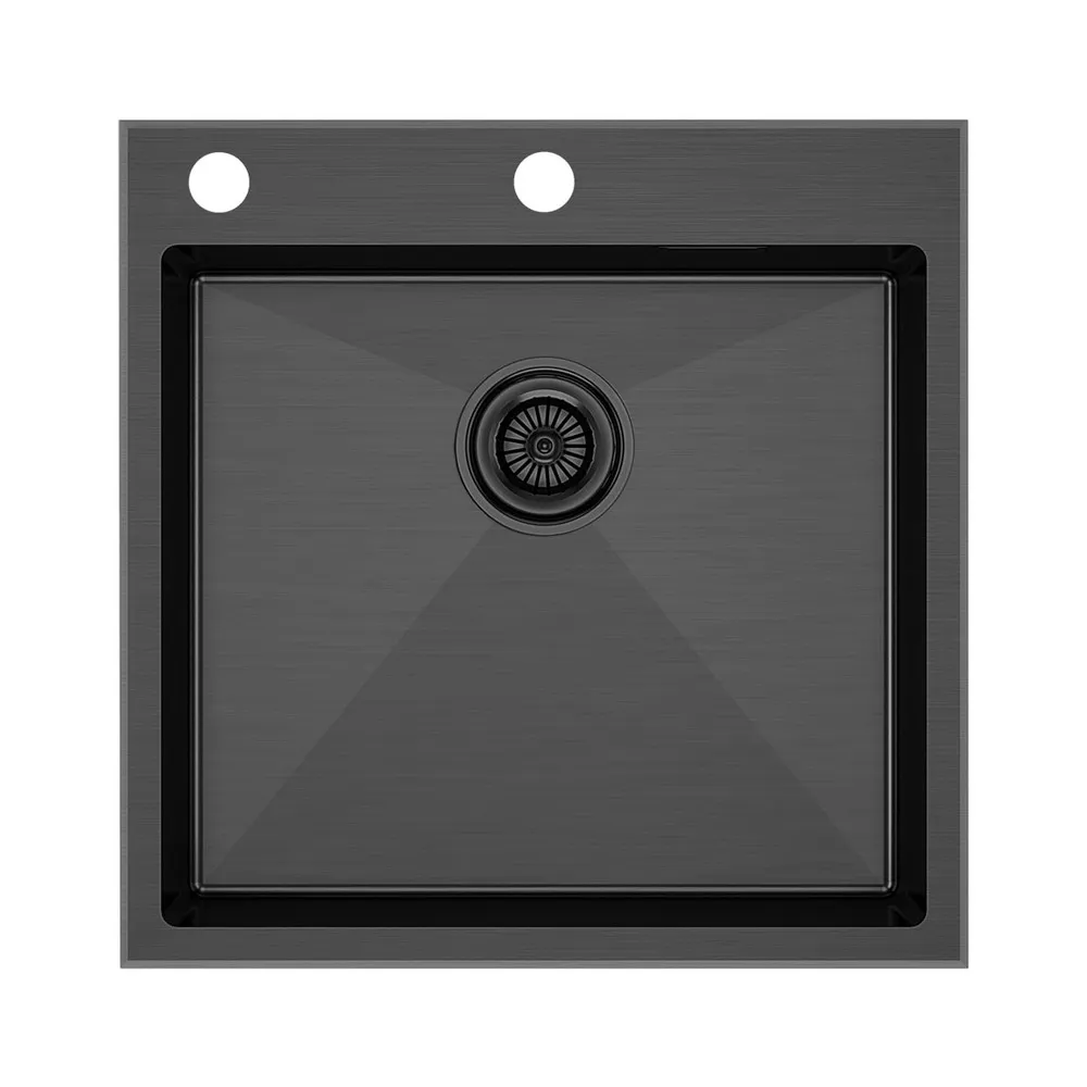 Детальное фото товара: Paulmark KRONER-EDGE 51, мойка, нержавеющая сталь, вороненая сталь