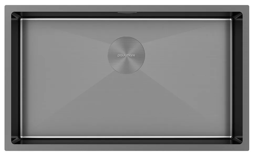 Детальное фото товара: Paulmark NEXT 74 UNI, мойка, нержавеющая сталь, вороненая сталь
