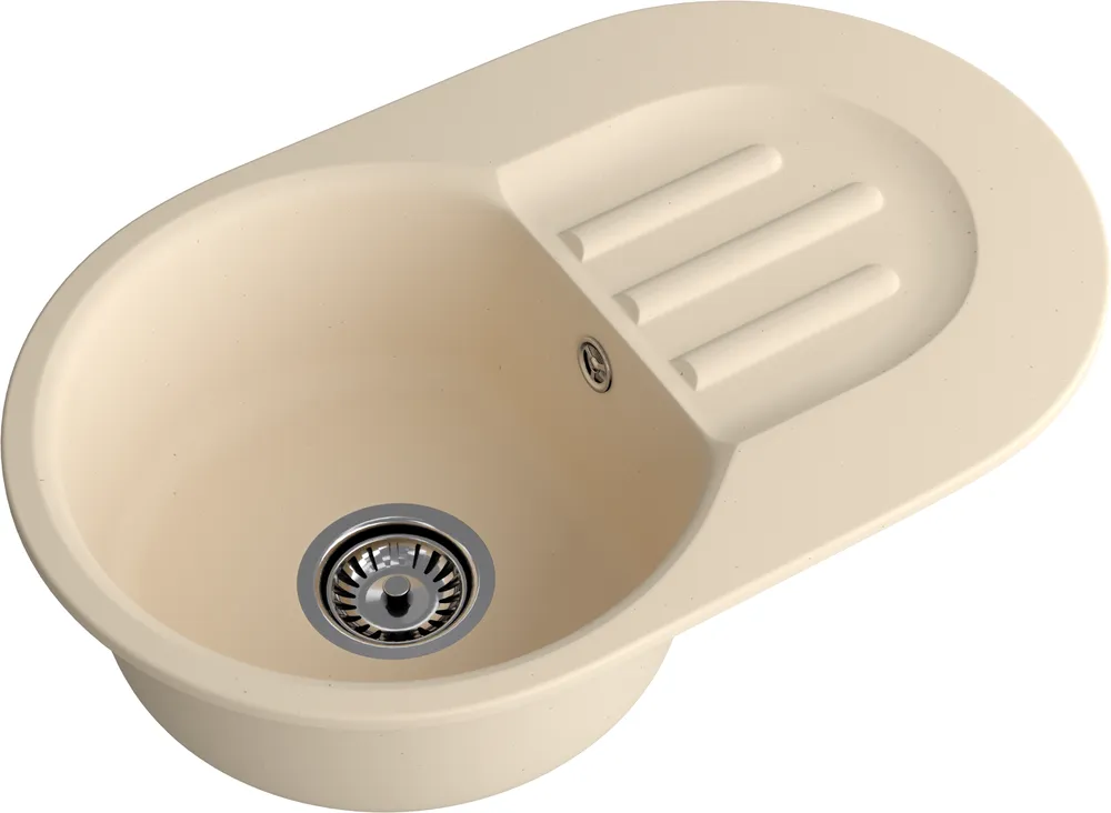 Детальное фото товара: ЭкоМ М-685, мойка, мрамор, бежевый