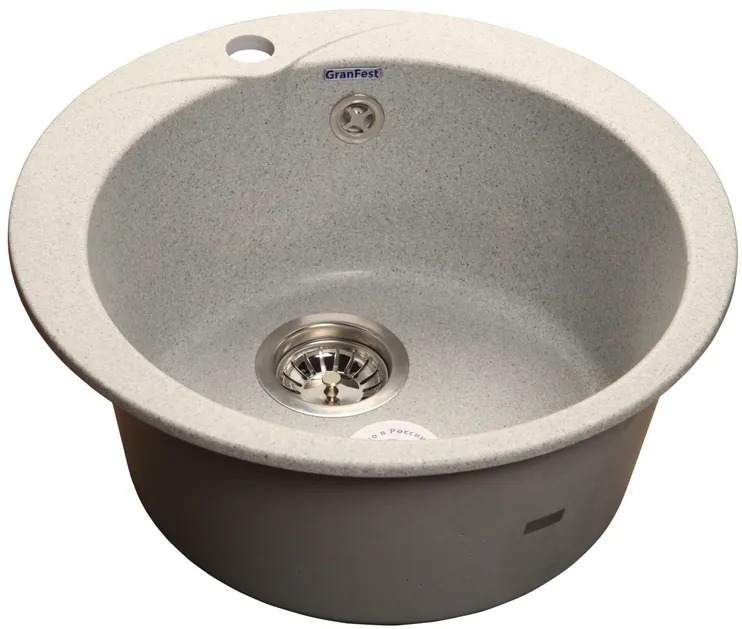 Фото товара: GranFest RONDO GF-R-480, мойка, мрамор, серый