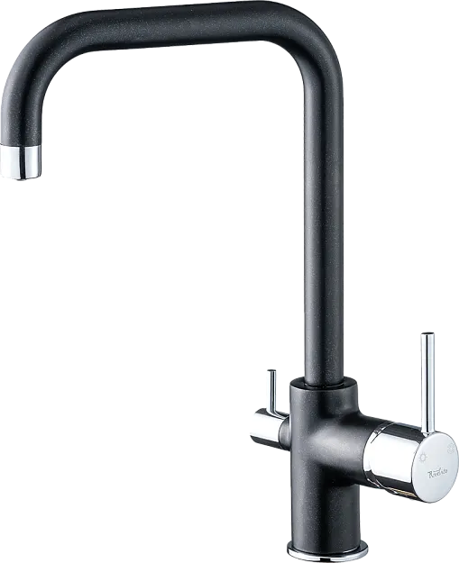 Детальное фото товара: Rivelato TOVEL 9025208 antracite/cromo, смеситель, гранит, антрацит/хром