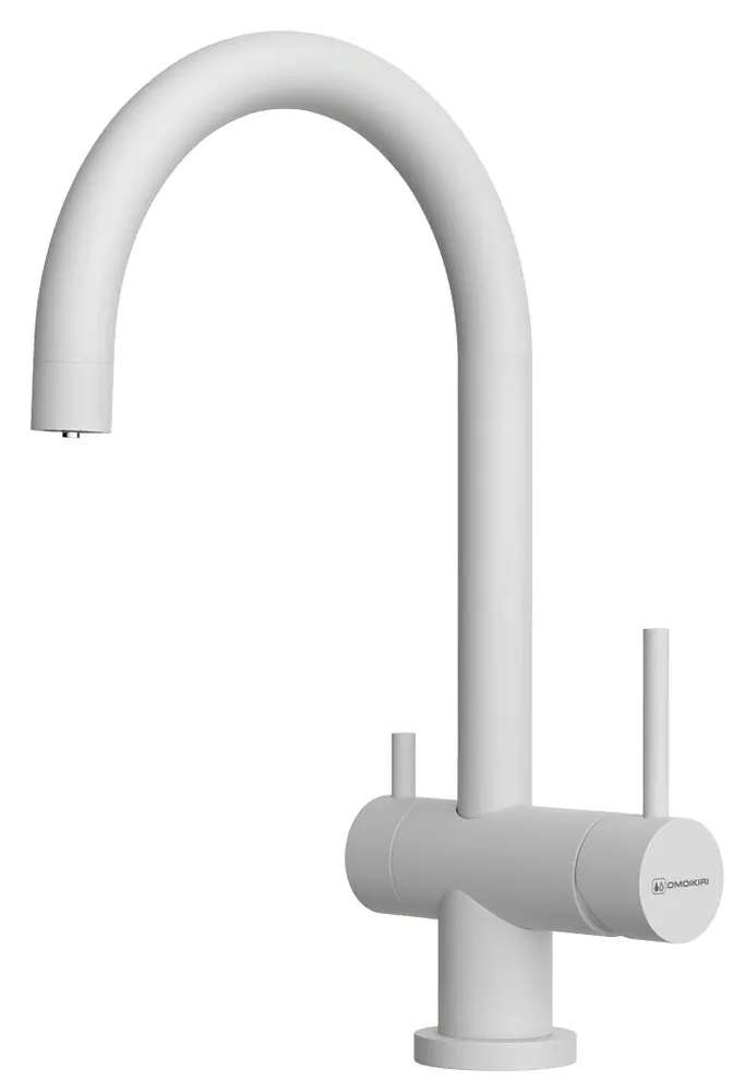 Фото товара: Omoikiri Yamada-P-WH, смеситель, гранит, белый