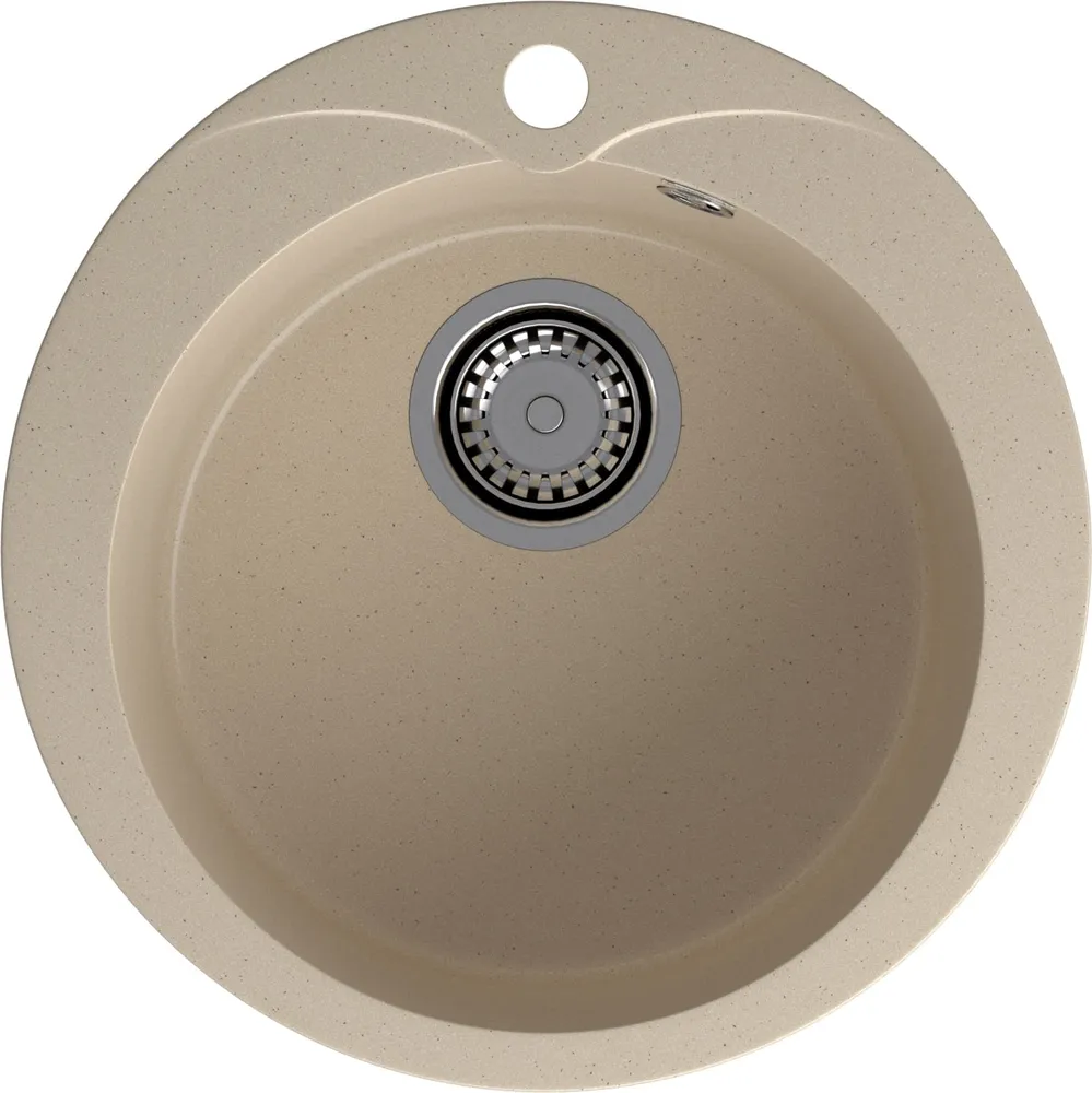 Детальное фото товара: GranFest RONDO GF-R-480, мойка, мрамор, кашемир