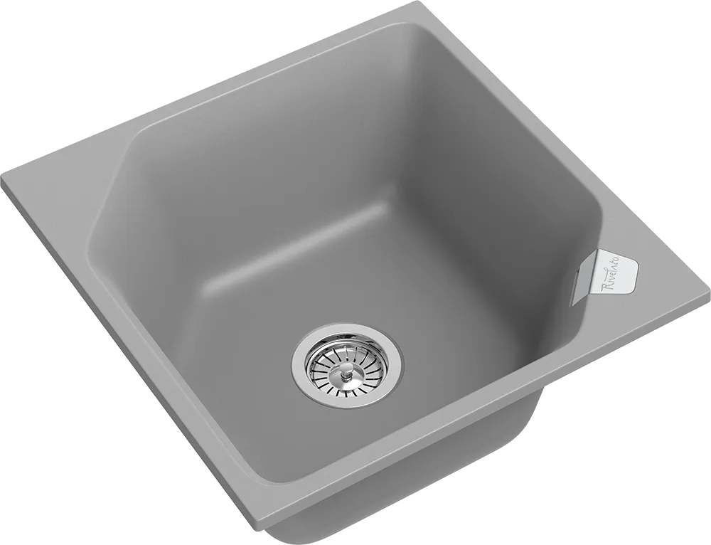Детальное фото товара: Rivelato LOCUS LS-50 grigio metallizzat, мойка, гранит, серый металлик