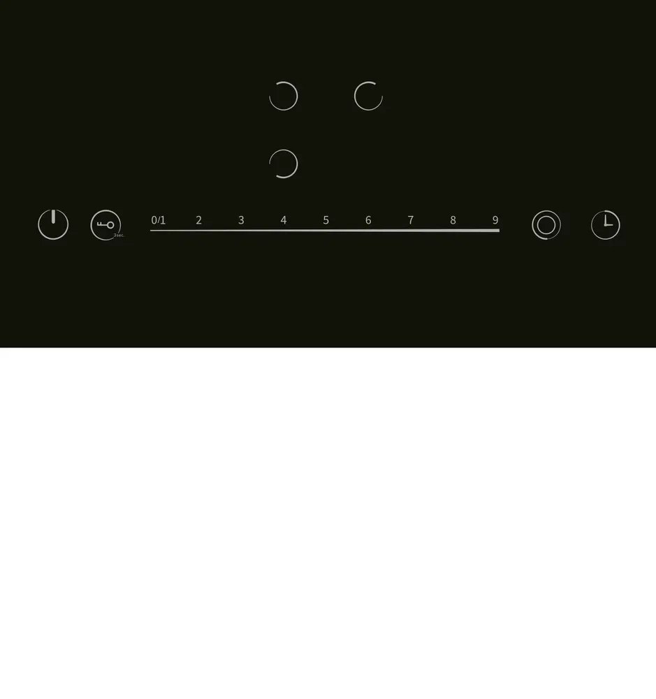 Детальное фото товара: LEX EVH 431A BL стеклокерамическая поверхность