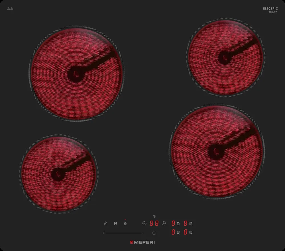 Фото товара: MEFERI MEH604BK COMFORT стеклокерамическая поверхность