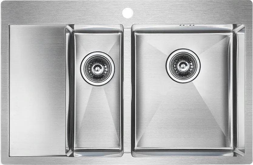 Фото товара: Paulmark KRONER 78/2SF, мойка, нержавеющая сталь брашированное, правая