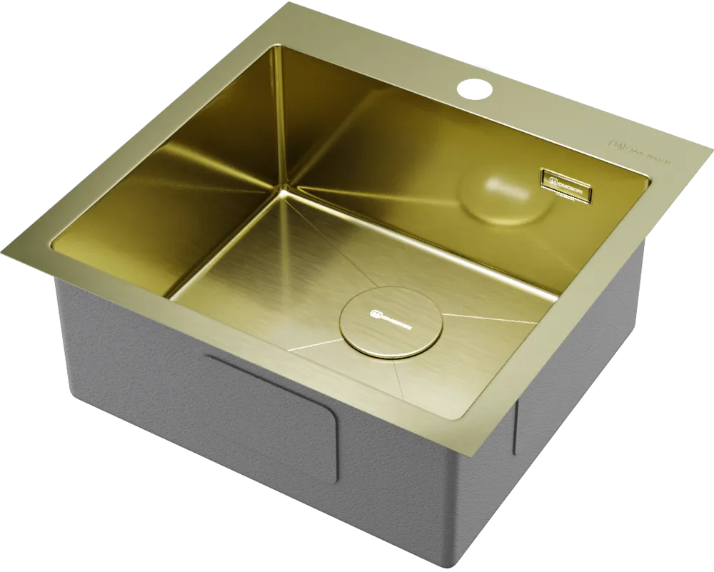Детальное фото товара: Omoikiri Akisame 51-LG, мойка, нержавеющая сталь/светлое золото