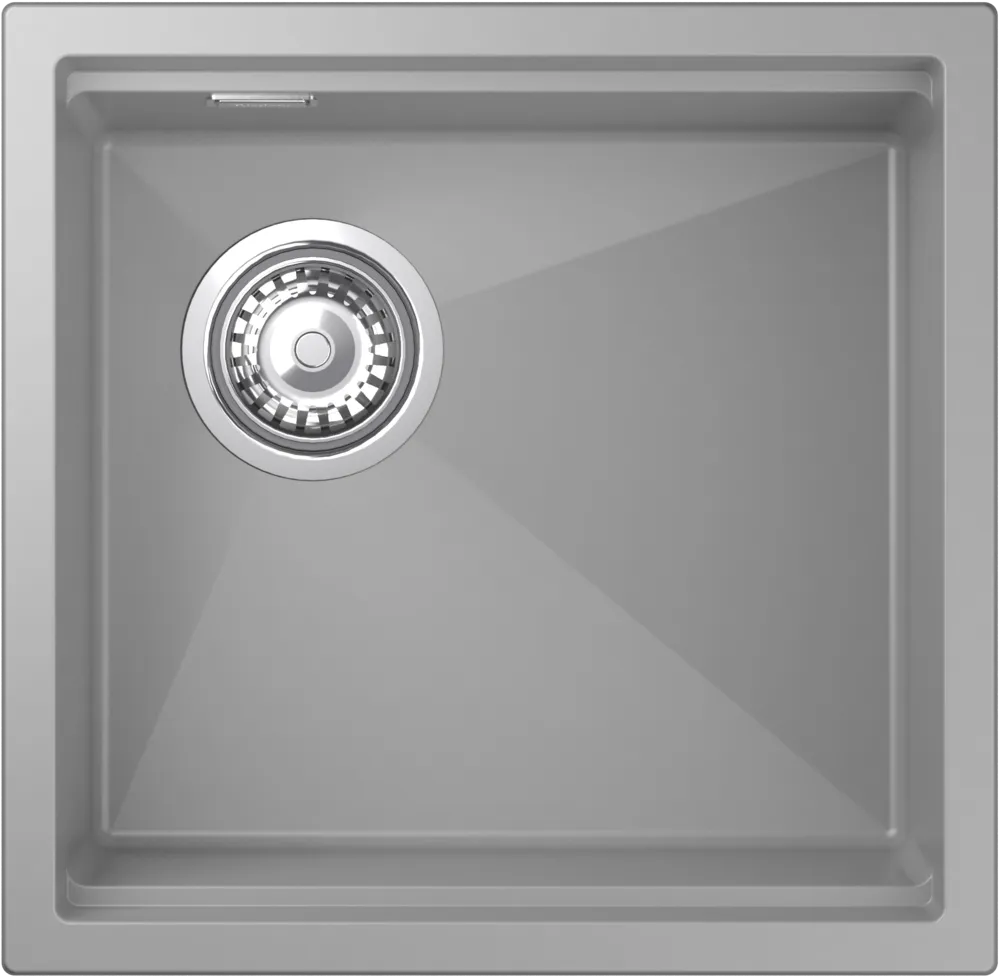 Детальное фото товара: Rivelato LINO LN-454-L grigio metallizz, мойка, гранит, серый металлик