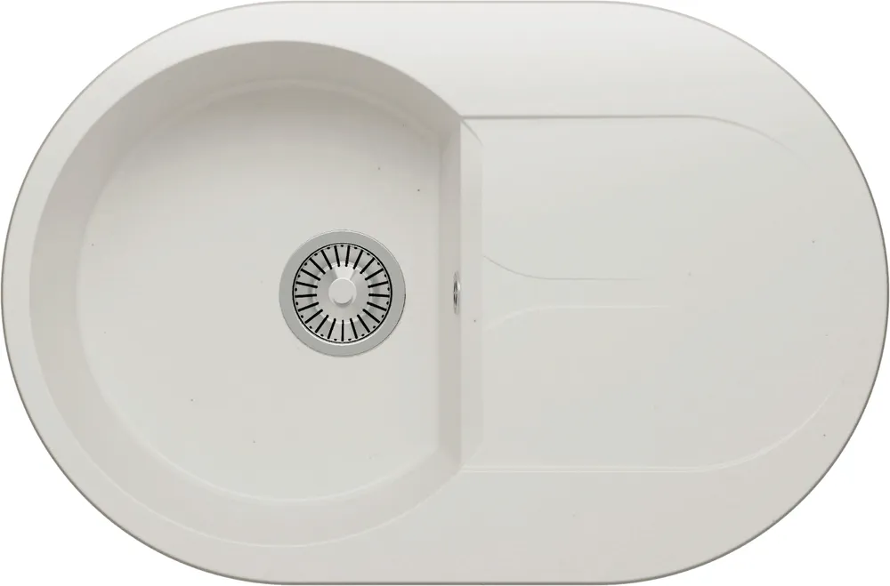 Фото товара: Polygran ATOL-760, мойка, мрамор, белый хлопок 37
