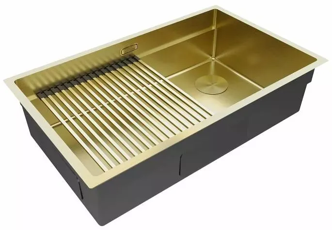 Детальное фото товара: Paulmark NEXT-PRO 74 UNI, мойка, нержавеющая сталь, светлое золото