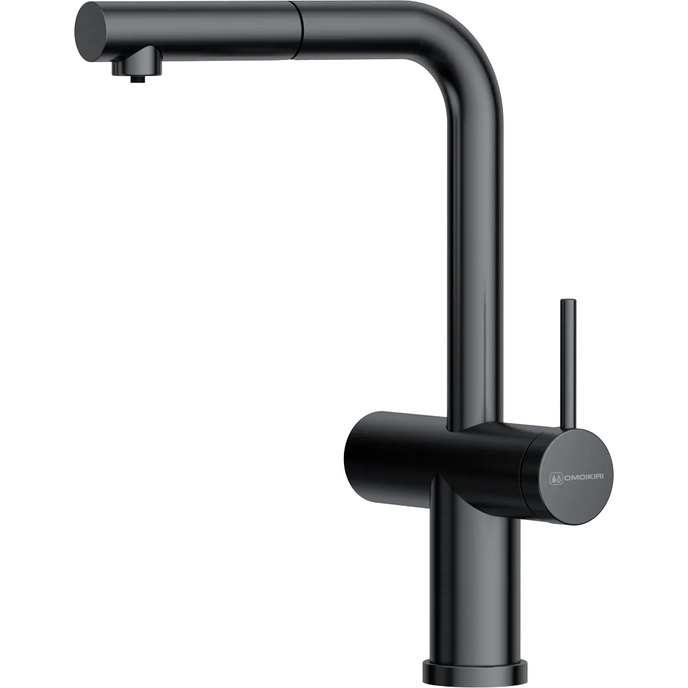 Детальное фото товара: Omoikiri Karatsu-S-GM, смеситель, латунь/вороненая сталь