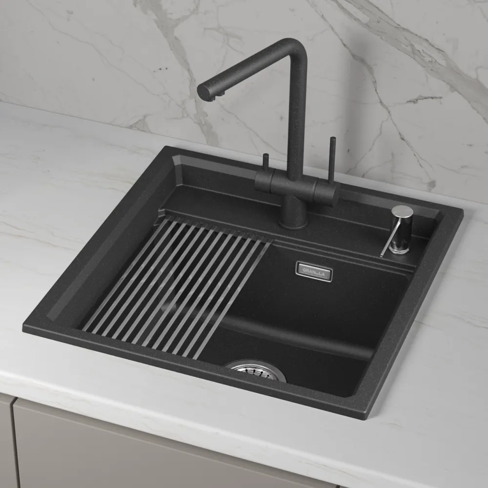 Детальное фото товара: GRANULA 5002i мойка, гранит, черный
