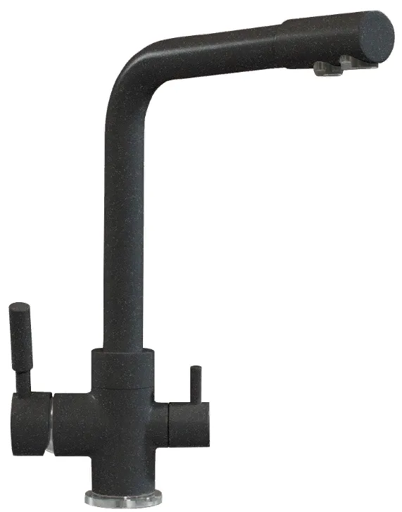 Фото товара: Polygran Высокий Дуо, смеситель, черный 16