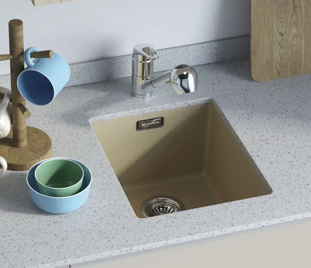 Детальное фото товара: Omoikiri Kata 34-U-BL, мойка, гранит, черный