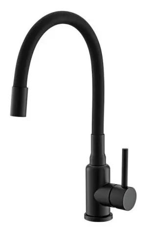 Фото товара: ALVEUS GENESIS FLEXA BLACK MATT, смеситель, черный матовый