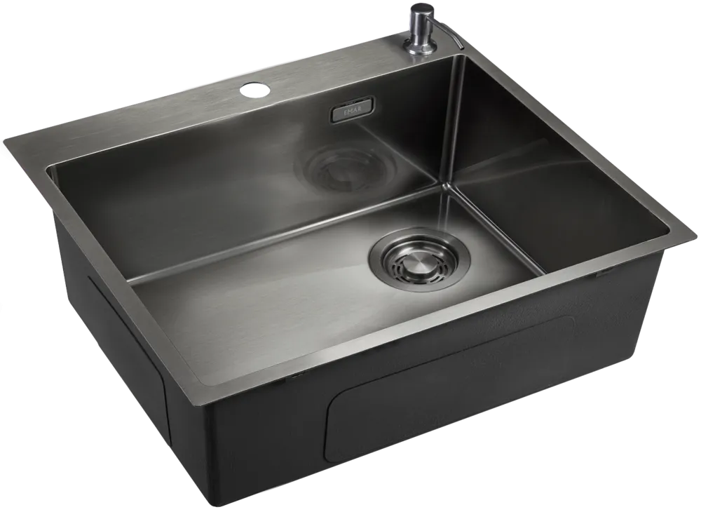 Фото товара: Emar EMB-560(TOP) PVD Dark, мойка, нержавеющая сталь, вороненая сталь