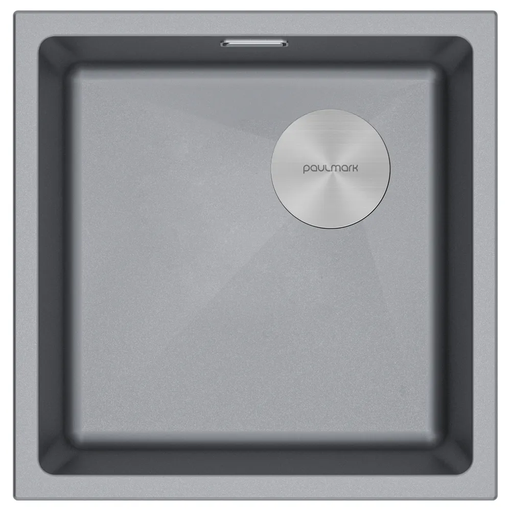 Фото товара: Paulmark LUMI 45UNI-SKEW, мойка, гранит, серый металлик