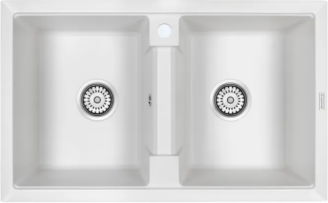 Детальное фото товара: Paulmark TANDEM 80/2, мойка, гранит, белый