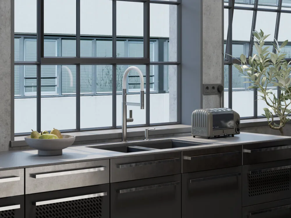 Детальное фото товара: Omoikiri Kitagawa 83-2-U-GB, мойка, керамика, графит