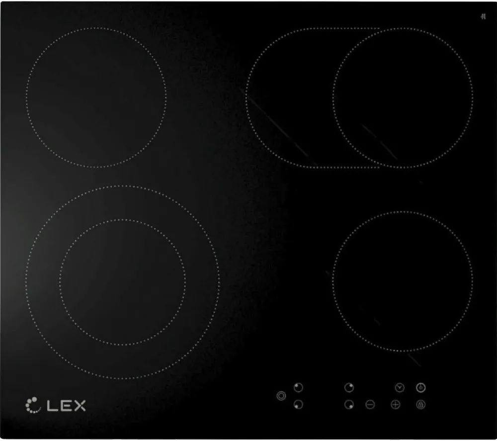 Фото товара: LEX EVH 642 BL стеклокерамическая поверхность