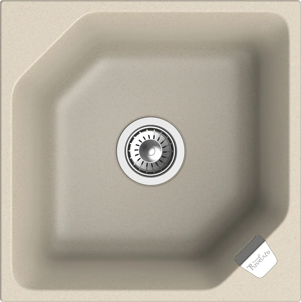 Фото товара: Rivelato LOCUS LS-50 beige scuro, мойка, гранит, темно-бежевый