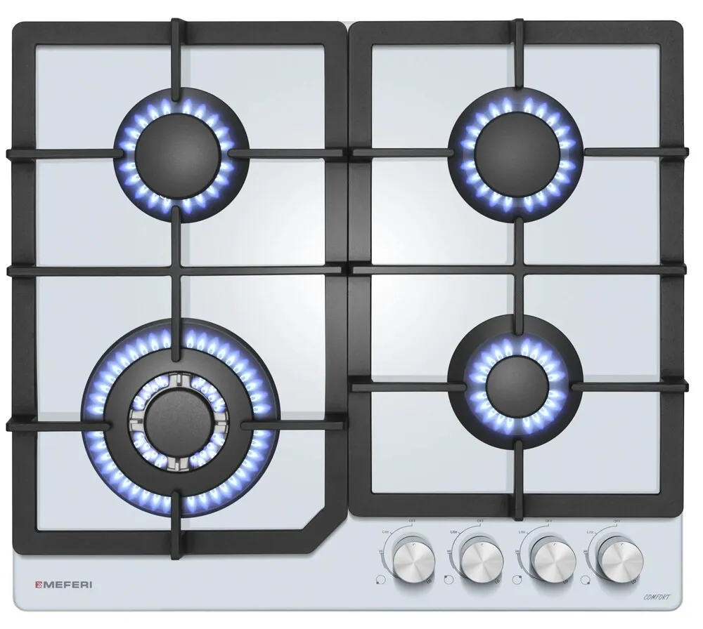 Детальное фото товара: MEFERI MGH604WH GLASS COMFORT газовая поверхность