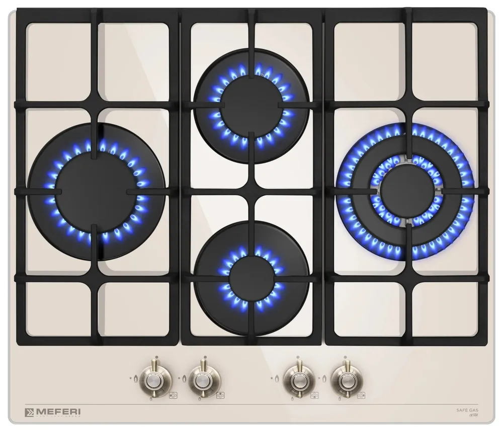 Фото товара: MEFERI MGH604BG GLASS RETRO газовая поверхность
