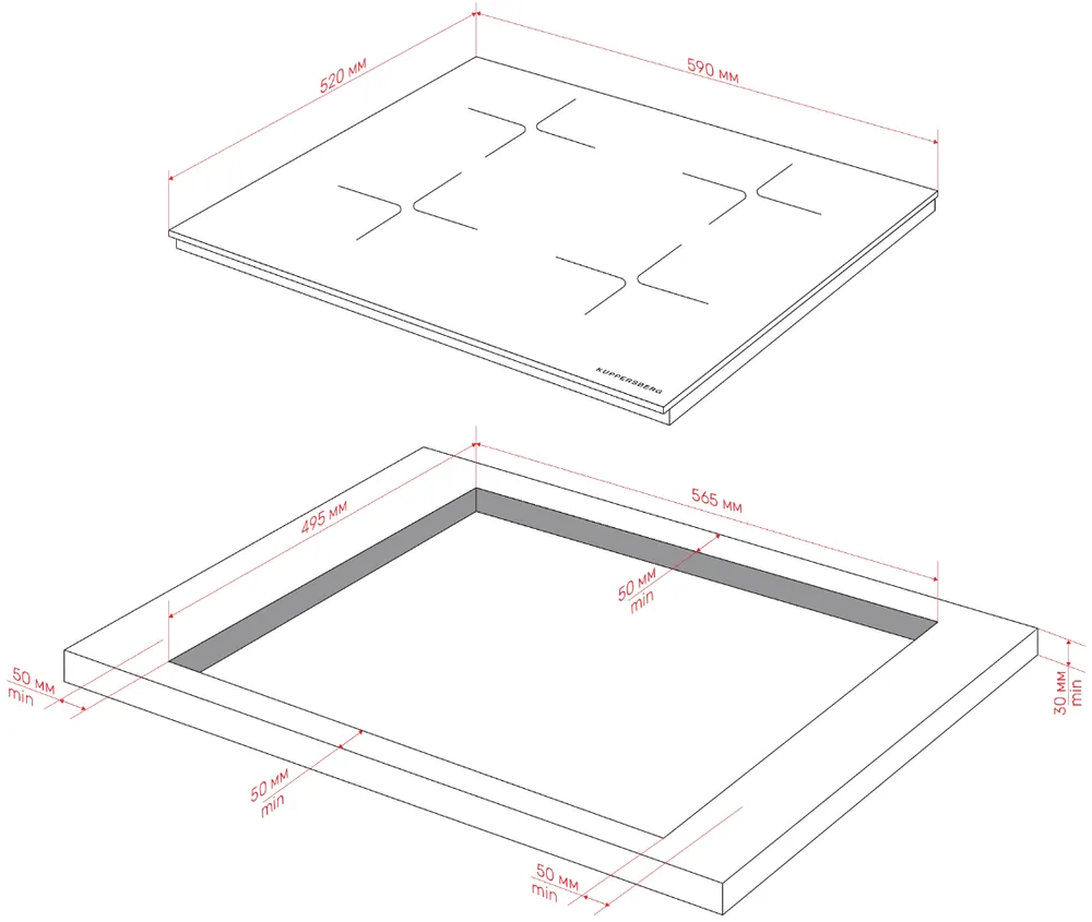 Детальное фото товара: Kuppersberg ICI 607 индукционная поверхность