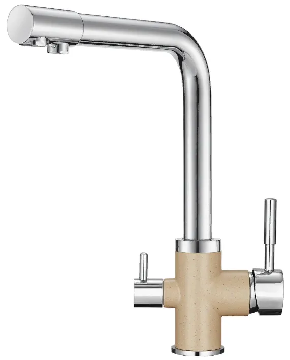 Фото товара: GRANULA 3015 смеситель, гранит, хром/песок